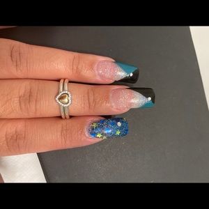 Pandora rings with 14k gold heart